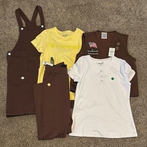 Girl Scouts Brown Uniform Set size medium and large
